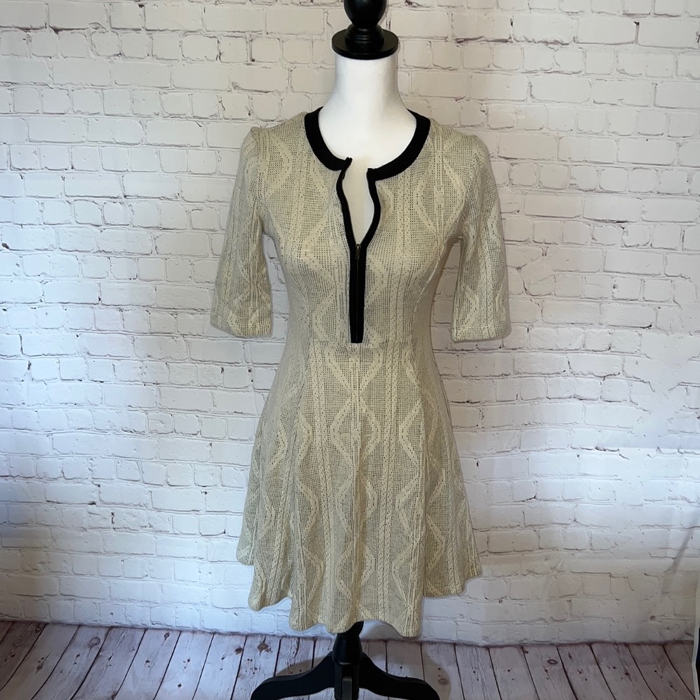A Line Off White/ Crème  Color Mini Dress  my Monteau